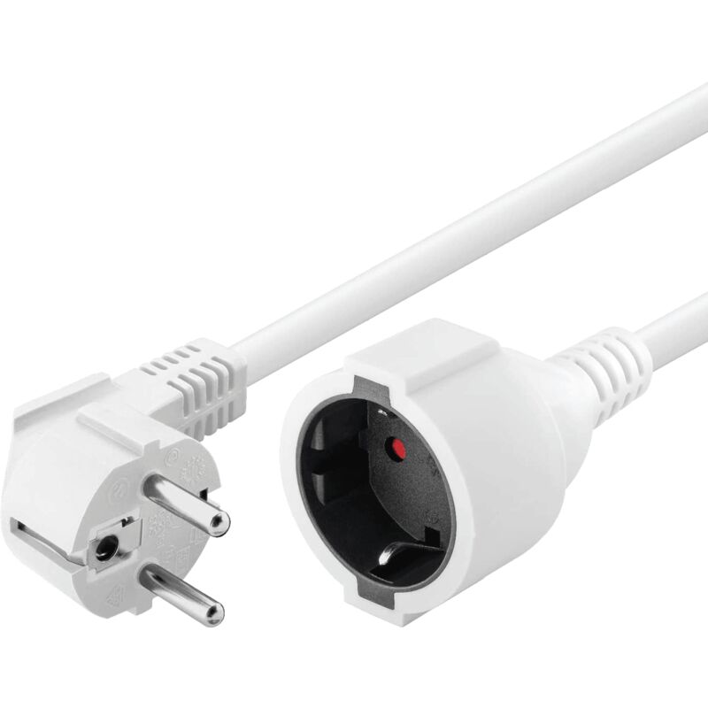 

Cable de alimentacion alargador Schuko macho a hembra 2 M Blanco
