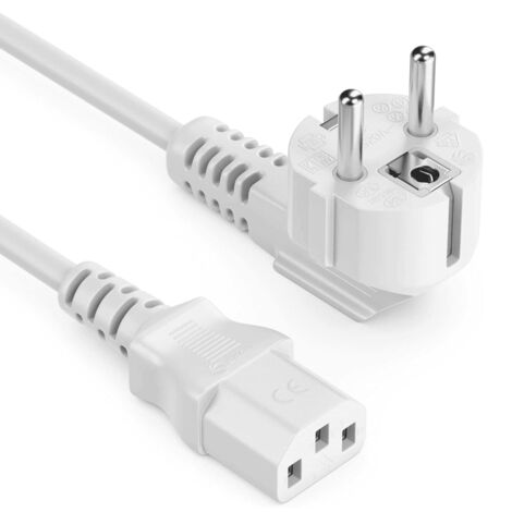 Cable de alimentacion CPU CEE7/M-C13/H 5 M Blanco