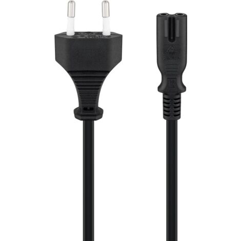 Cable de alimentacion IEC-320-C7 0.50 M Negro