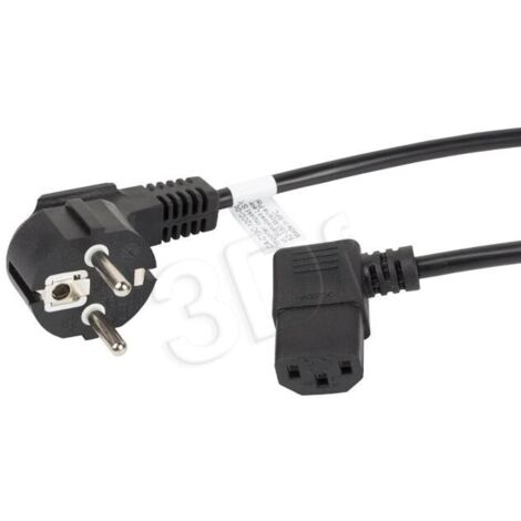 CABLE DE ALIMENTACION LANBERG SCHUKO CEE 7/7 A IEC320 C13 ACODADO 1.8M