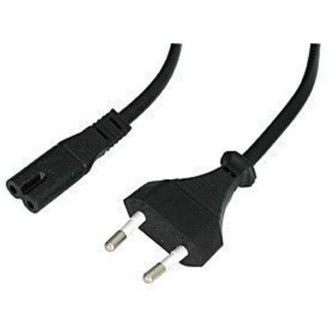 Cable de alimentación Lindy negro de 2 m CEE7/16 a C7, 30421