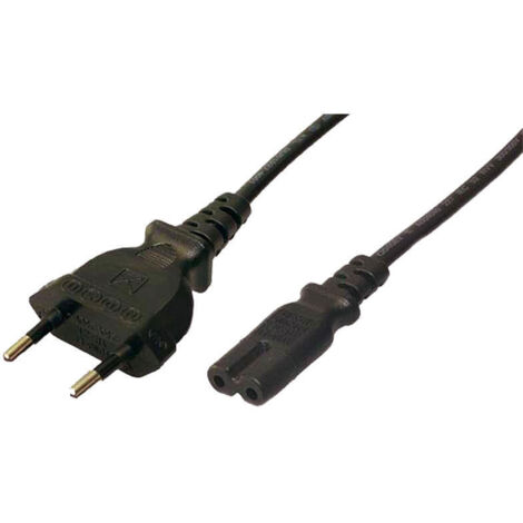 Cable de alimentación LogiLink CP092 Euro-8 C7 VDE negro de 1,8 m
