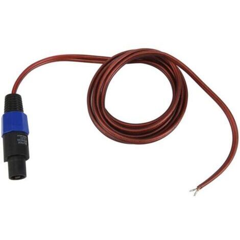 Cable de altavoz con conector Speakon y extremos abiertos y sin acabado, cable de conexión de audio para amplificador para DJ/PA