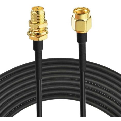 Cable de antena RP-SMA 50 Ohm 2 M Negro