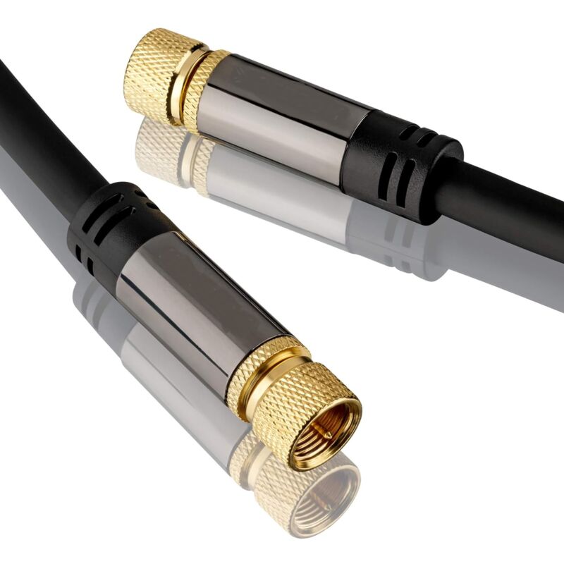 

Cable de antena satelite HDTV 135 dB tipo f macho 5 M Negro