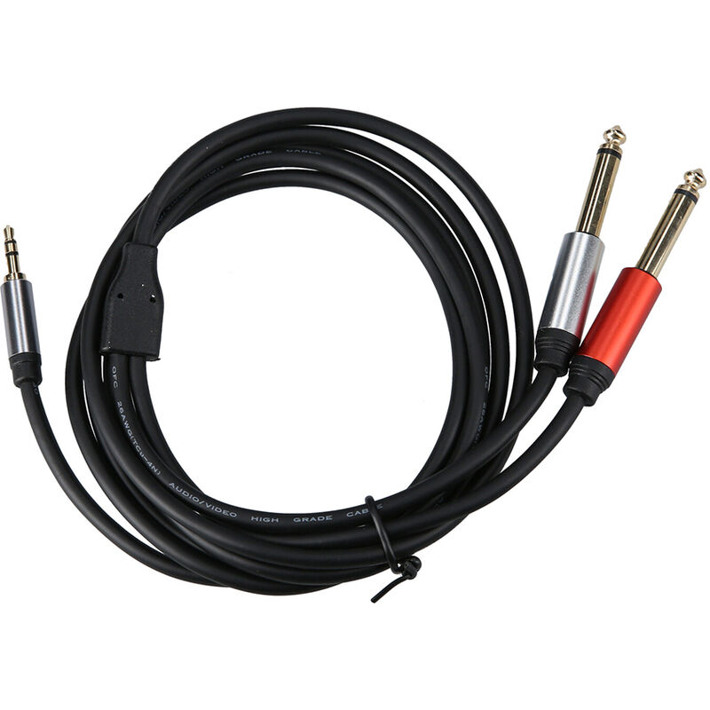 

Cable de audio AUX de 3,5 mm a doble de 6,5 mm Cable divisor en Y Efecto de sonido de alta calidad Compatible con PC / Altavoz / Mezclador de audio