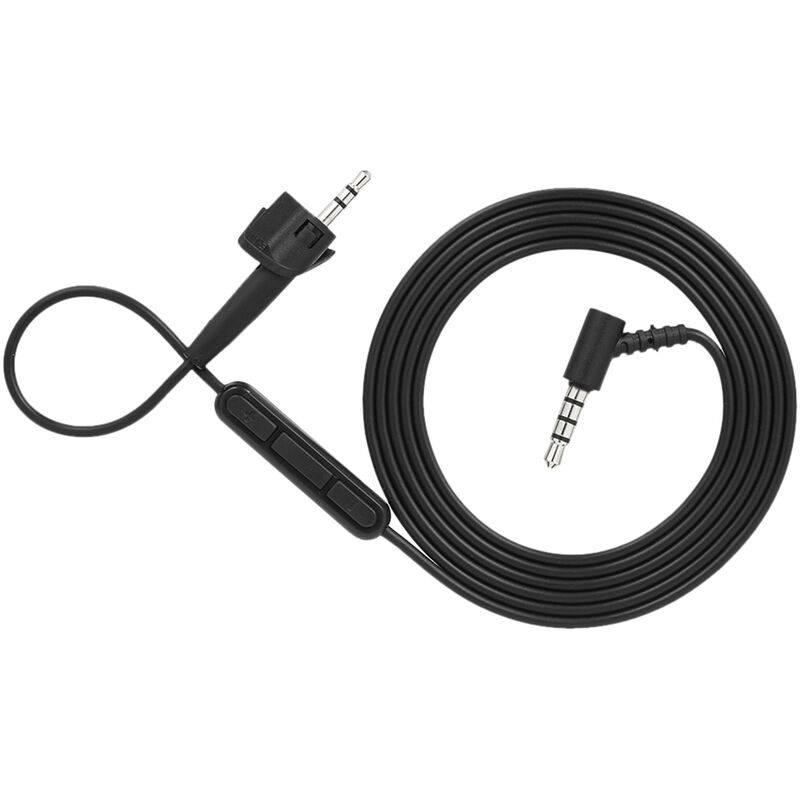 

Cable de audio de 3,5 mm a 2,5 mm para BOSE AE2 con control de volumen de microfono Linea de cable de auriculares con control de linea, Negro, con