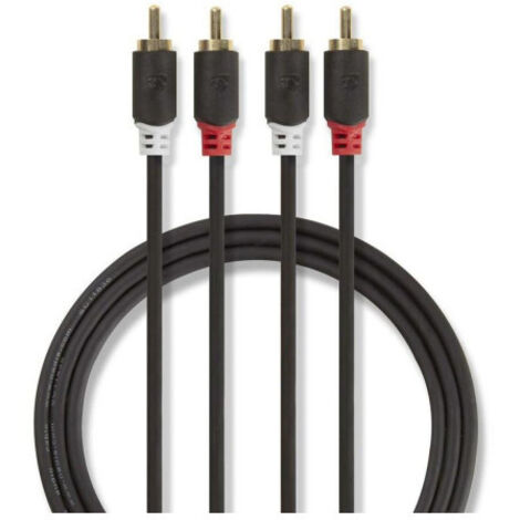 Cable de Audio Estereo  2x Rca Macho - 2x Rca Ma