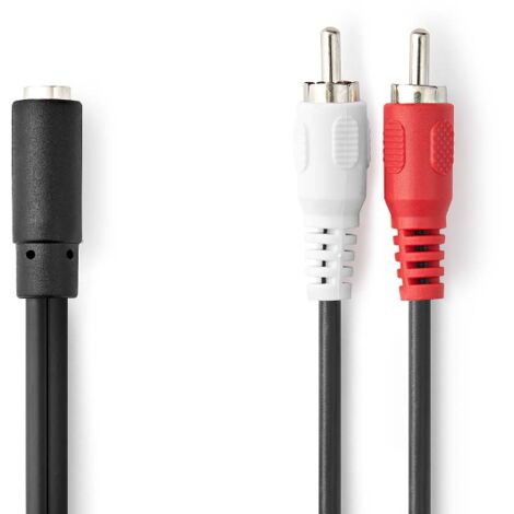 Cable de Audio Estereo  2x Rca Macho - Hembra De