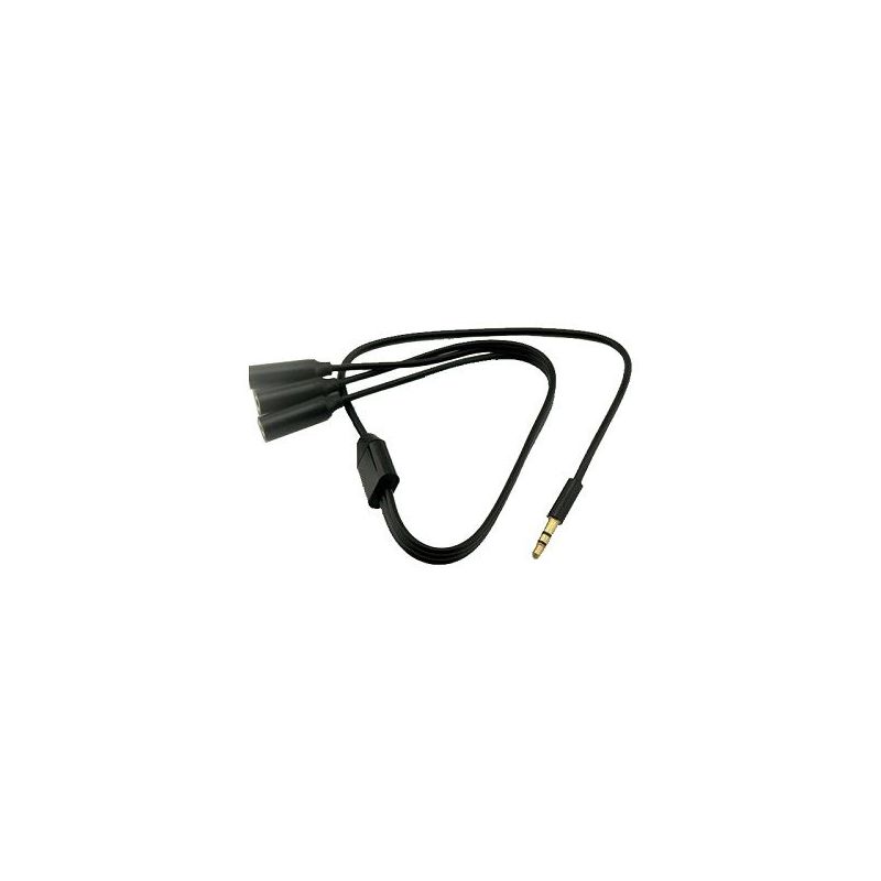 

Cable de audio estereo 3x Jack 3.5mm hembra a 3.5mm 0.50 M Negro