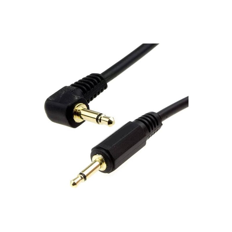 

Cable de audio mono jack 3.5 macho acodado dorado 1 M Negro