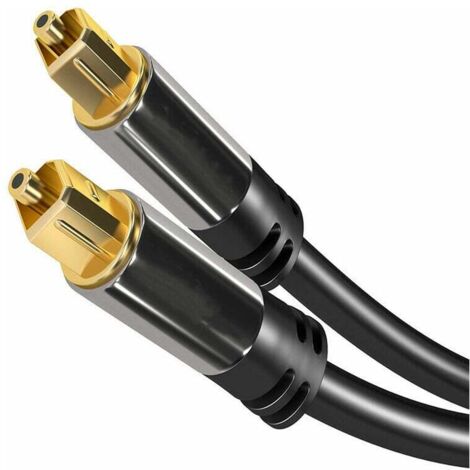 Cable de audio óptico digital de 10 m/Cable TOSLINK (TOSLINK a TOSLINK, cable de fibra óptica para cine en casa, PS4, Xbox), cable y adaptador CCTV serie Pro