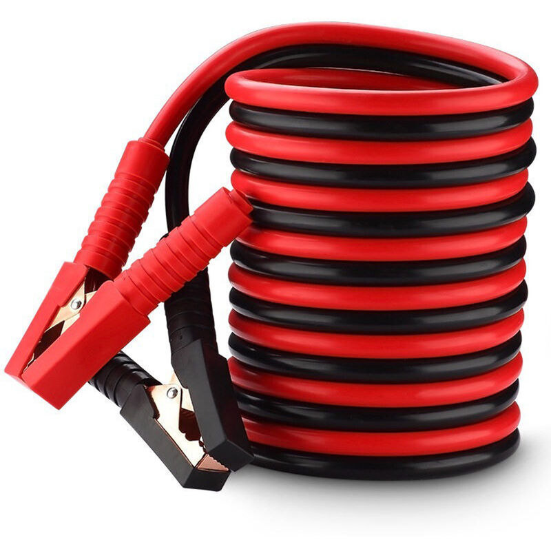 Happyshopping - Cable de batterie anoyau en cuivre de secours pour voiture avec fil d'allumage prolonge (2,5 metres) ASSD-99 noir rouge