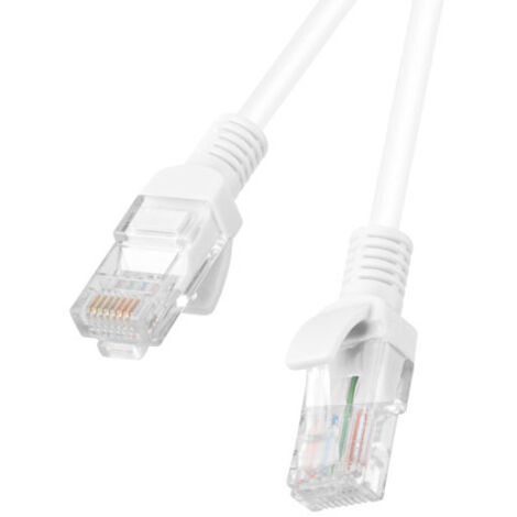 Câble de brassage Lanberg UTP Cat.6 0,5 m Blanc
