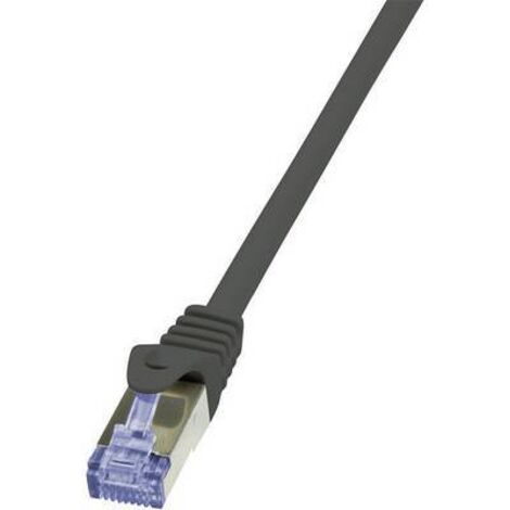 Câble de brassage LogiLink CQ3013S Cat.6A S/FTP 0,25 m noir
