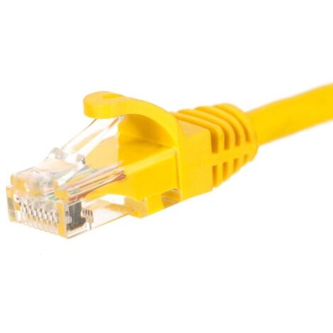 Câble de brassage RJ45, boîtier moulé Netrack, catégorie 5e UTP, 1 m, jaune