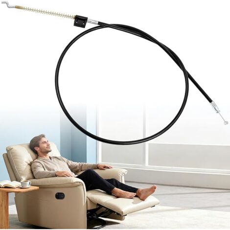Câble de Canapé et Fauteuil Inclinable de Rechange Universel en Métal avec Levier de Libération – Longueur Totale Environ 94 cm avec Crochet en S