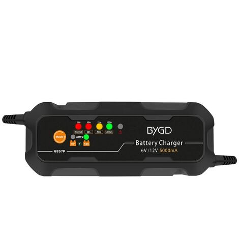 Cable de carga para coche eléctrico Cargador de Baterías Inteligente y Automático - 6V/12 V - para Baterías de Plomo-Ácido, Start/Stop, Start/Stop para Motos y Coches y Pequeños Vehículos Utilitarios