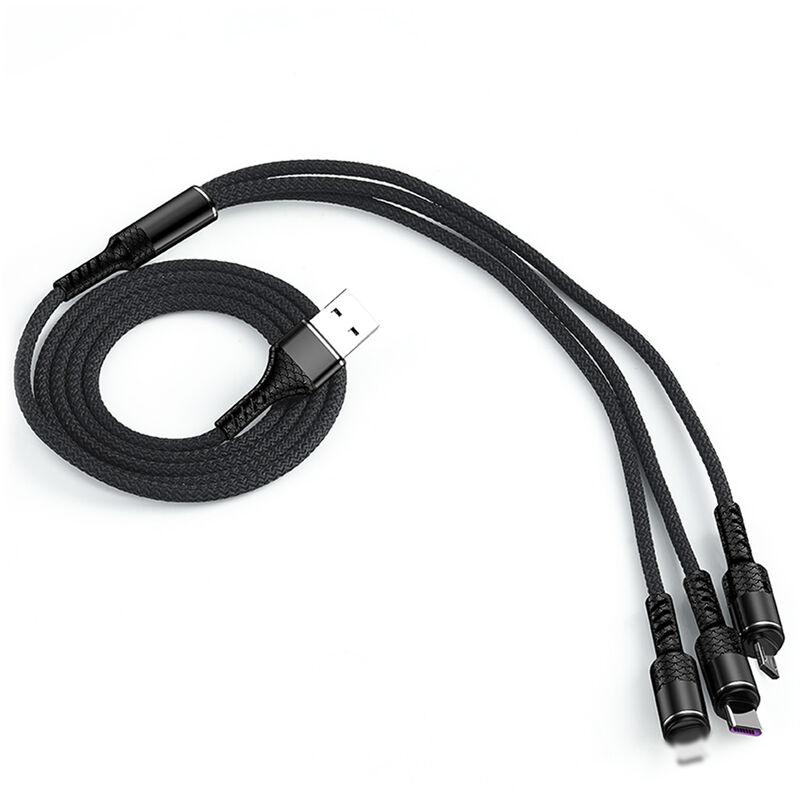 

Cable de carga USB 3 en 1 Linea de cargador multiple Tipo C Reemplazo del conector micro USB para iPhone iPad Samsung Huawei Xiaomi Cable de carga,