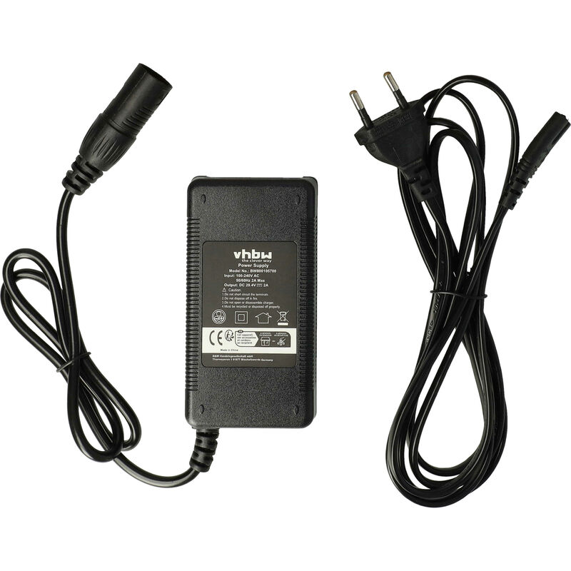 

Cargador de baterías de alta calidad, compatible con Prophete para baterías de Li-Ion para pedelec/bicicletas eléctricas con conexión de 3 pines