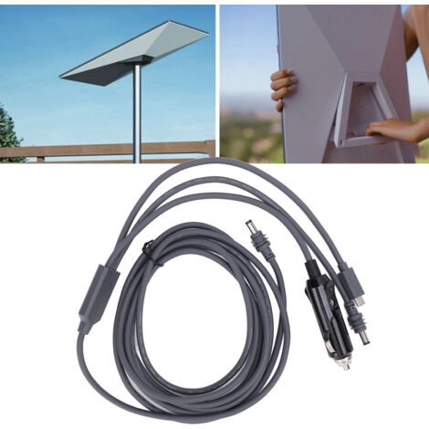 Cable de CC a satélite tipo C con conector de PVC impermeable, 3 m (9,8 pies)