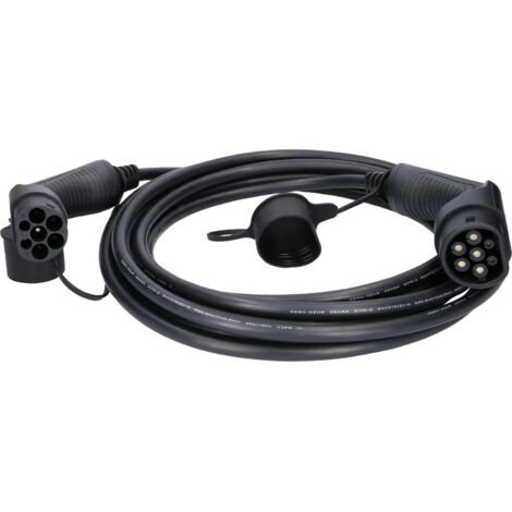 Câble de charge efuturo droit, connecteur de type 2 vers le type 2, triphase, jusqu’à 11 kW, 16 A, 400 V, mode 3, 8 mètres