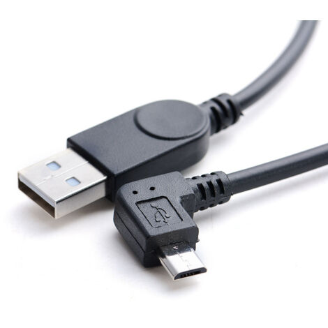 Câble de charge et de connexion de données USB coudé pour Android, câble de données MP3, disque dur externe, caméra embarquée.