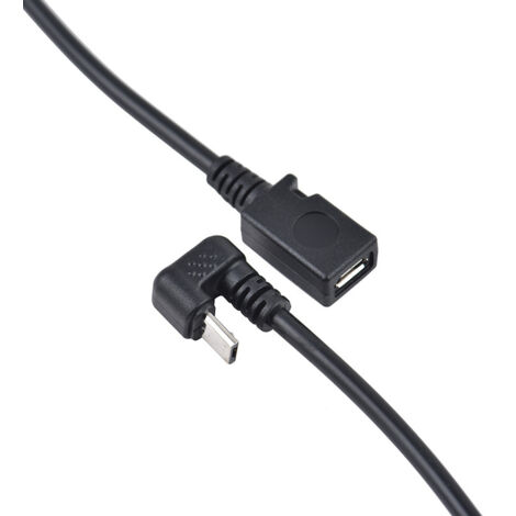 Câble de charge et de données pour téléphones et tablettes gaming, de type micro 5P mâle vers micro 5P femelle, coudé