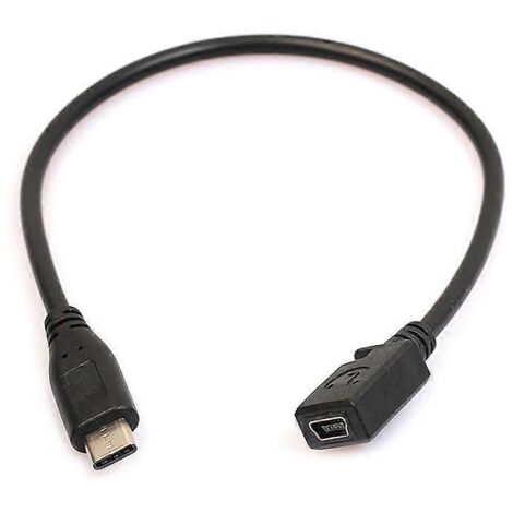 Câble de charge et de données USB 3.1 Type C mâle vers mini USB femelle pour Nexus 6P