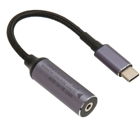 Câble de charge PD 100W avec connecteur femelle DC 3.0mm vers mâle Type-C pour charge rapide