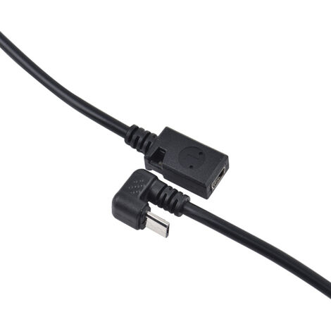 Câble de charge pour téléphone portable/tablette MK coudé en forme de U, connecteur micro 5 broches mâle vers mini 5 broches femelle