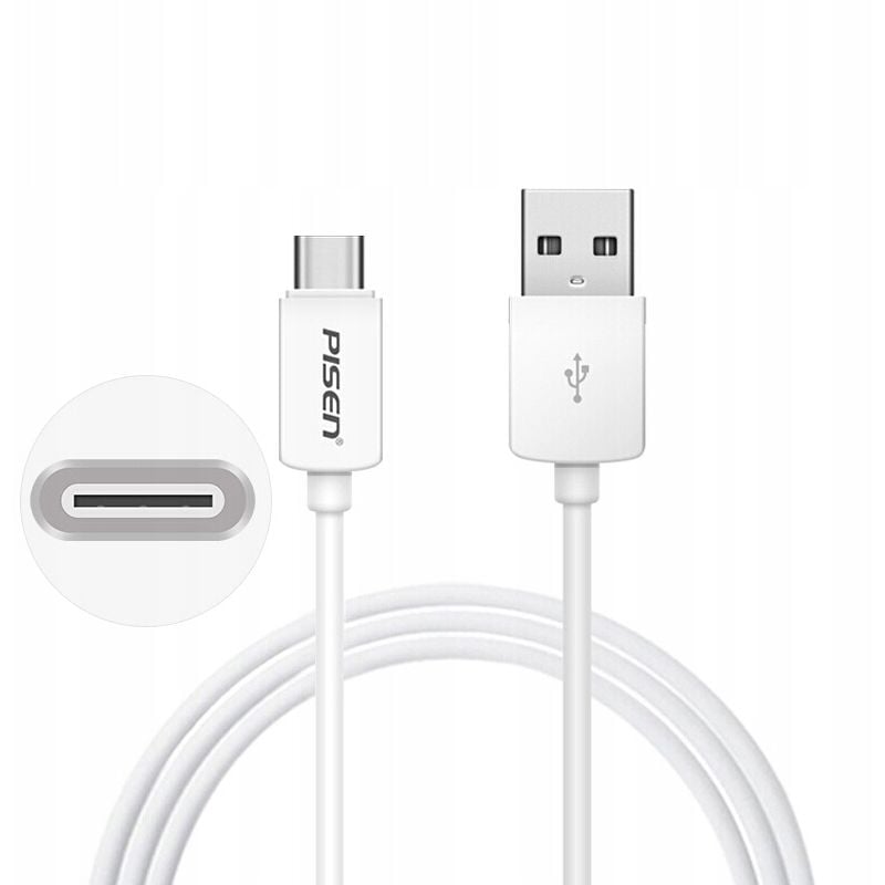 Cable De Charge Rapide Usb C Pour Samsung Android Auto Pisen Court 0,5m