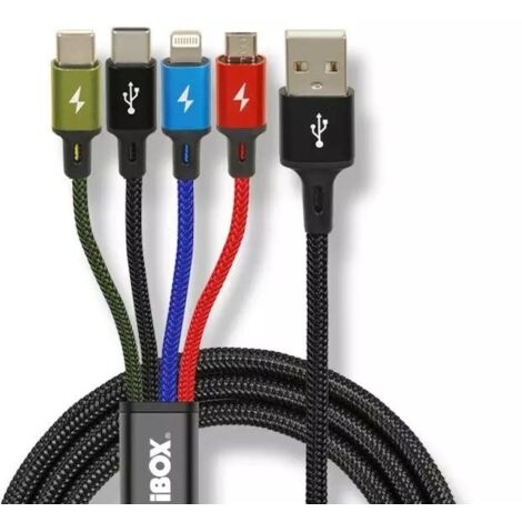 Câble de chargement universel 4 en 1 I-BOX USB IKUM4W1