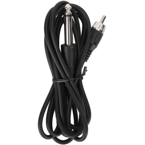 Câble de Clip pour Machine à Tatouage RCA 5.9ft Professionnel en Silicone Souple Noir Accessoires Tatouage