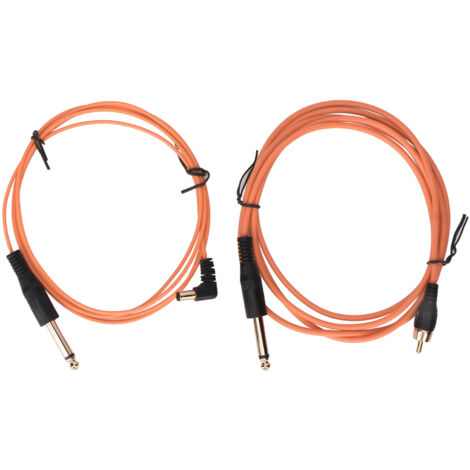 Câble de Clip pour Tatouage en Silicone TPE, Coude DC Portable pour Salon de Beauté Orange