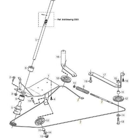 Câble de commande à droite compatible STIGA 27270600 1134-9138-01