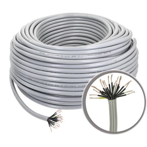 Câble de commande PVC 18 x 0,75 mm² avec conducteur de protection