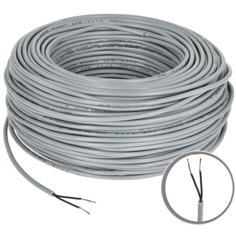 Câble de commande PVC 2 x 0,5 mm² sans conducteur de protection