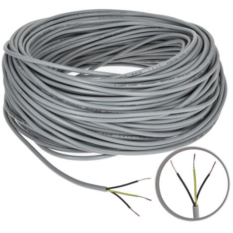 Câble de commande PVC 3 x 0,5 mm² avec conducteur de protection