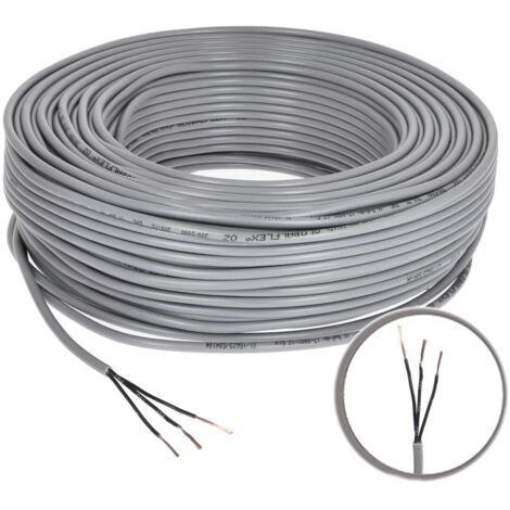 Câble de commande PVC 3 x 0,75 mm² sans conducteur de protection