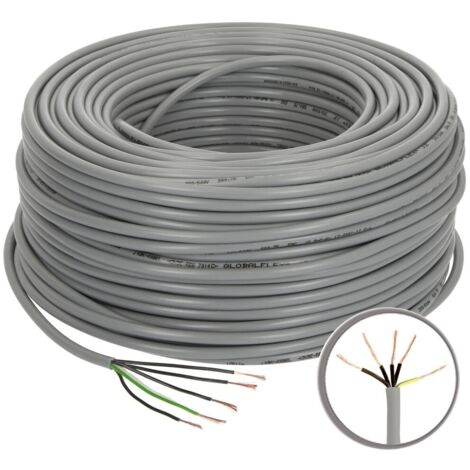 Câble de commande PVC 5 x 0,75 mm² avec conducteur de protection