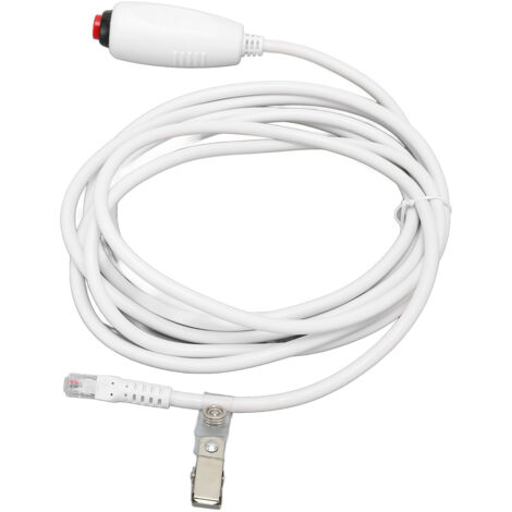 Câble de communication infirmier 6P4C avec connecteur transparent et bouton d'appel, fil de remplacement pour système de soins 3 mètres