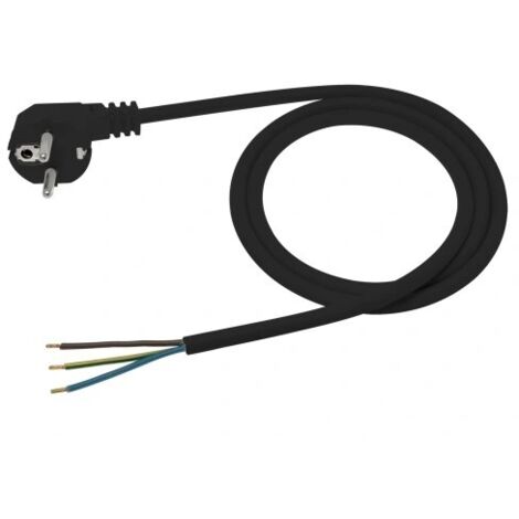 CABLE DE CONEXIÓN CON ENCHUFE ANGULADO 31 OHMIO 1,5 M NEGRO - E+20-004