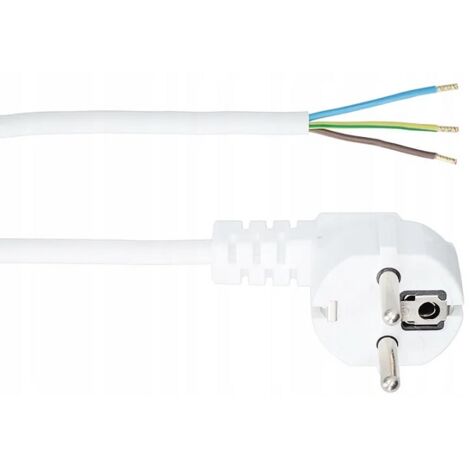 CABLE DE CONEXIÓN CON ENCHUFE ANGULADO 31,5 OHMIOS 1,5 M BLANCO - E+20-007