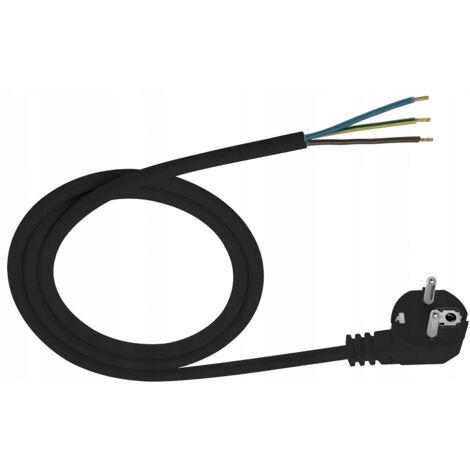 CABLE DE CONEXIÓN CON ENCHUFE ANGULADO 31,5 OHMIOS 1,5M NEGRO - E+20-010