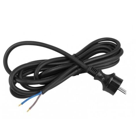 Cable de conexión con enchufe recto IP44 21,5 H07RN-F 5 m negro - E+20-025