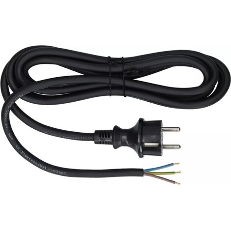 Cable de conexión con enchufe recto IP44 32,5 H07RN-F 3 m negro - E+20-026