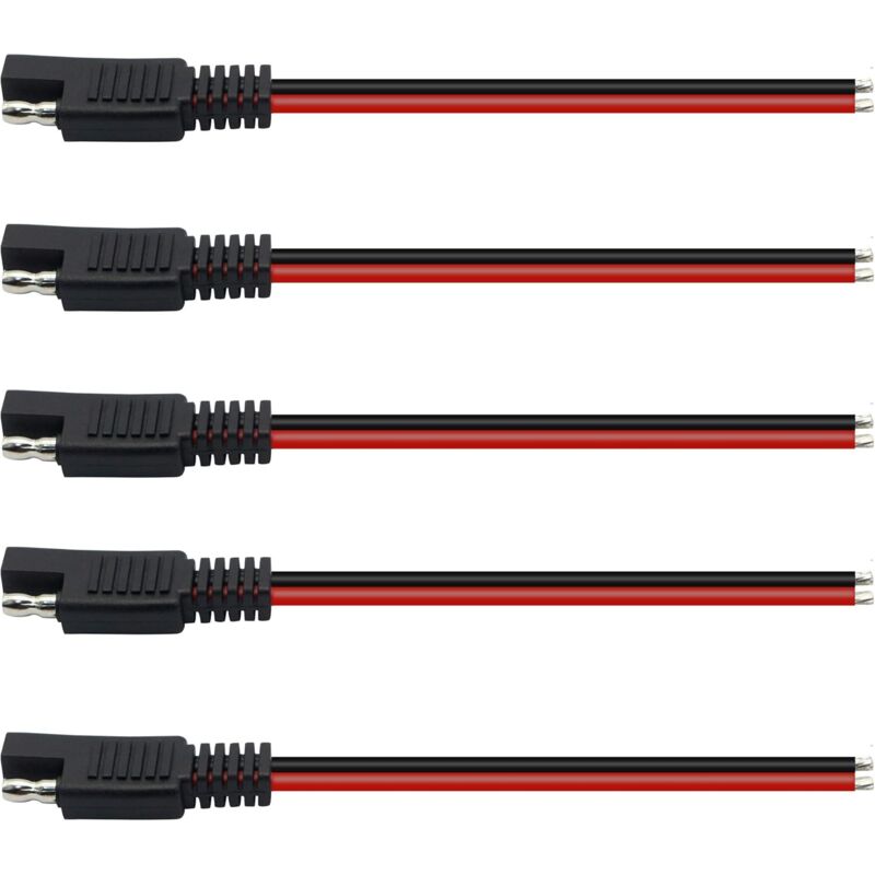 Câble de connecteur SAE 12V 14 AWG 15 cm SAE 2 broches Connecteur rapide Connecteur rapide Déconnexion Câble d'extension de voiture SAE pour motos,