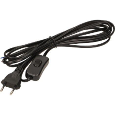 Câble de connexion avec interrupteur b/u Euro 3m noir OR-AE-1394/B