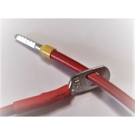 Câble de connexion batterie - régulateur 4mm2 1 cosse M8 rouge